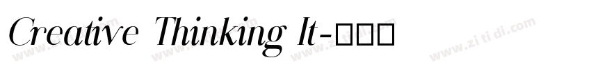 Creative Thinking It字体转换